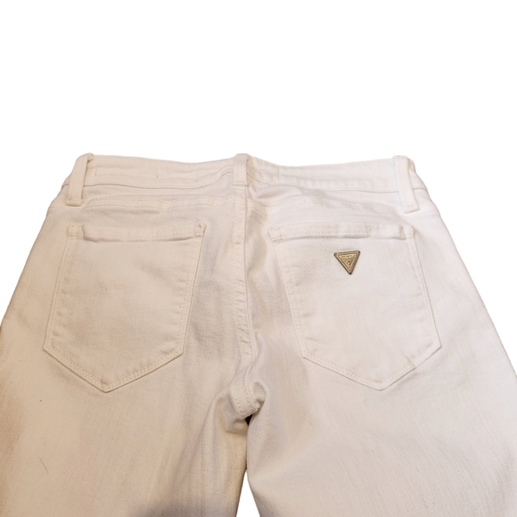 Guess Los Angeles power skinny low denim white jeans pants 27 - Picture 6 of 11